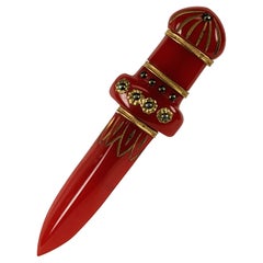 Art Deco Schwertbrosche aus Bakelit
