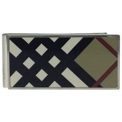 Burberry Plaid and Silver Money Clip