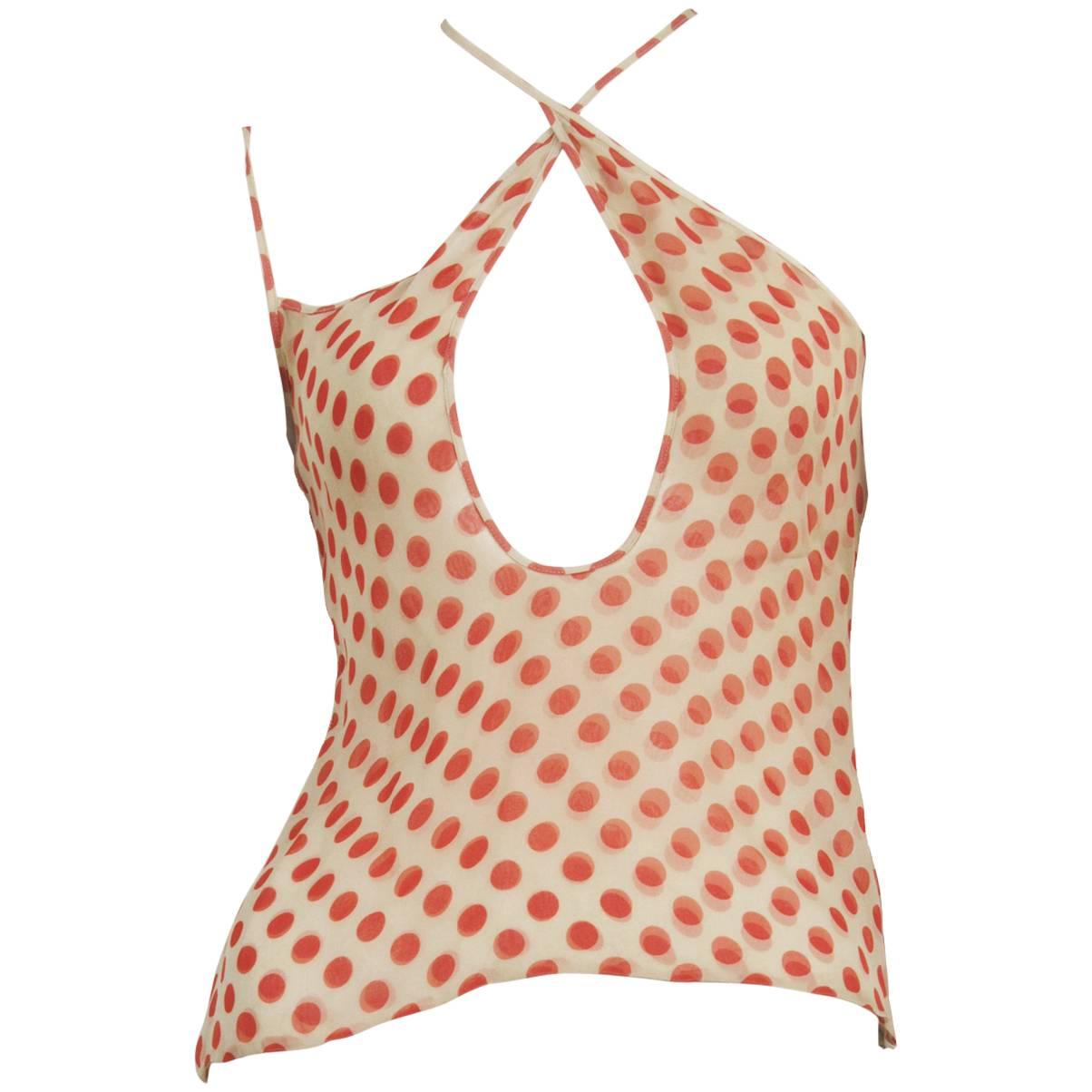 Alexander McQueen Asymmetrical Polka Top 2002 