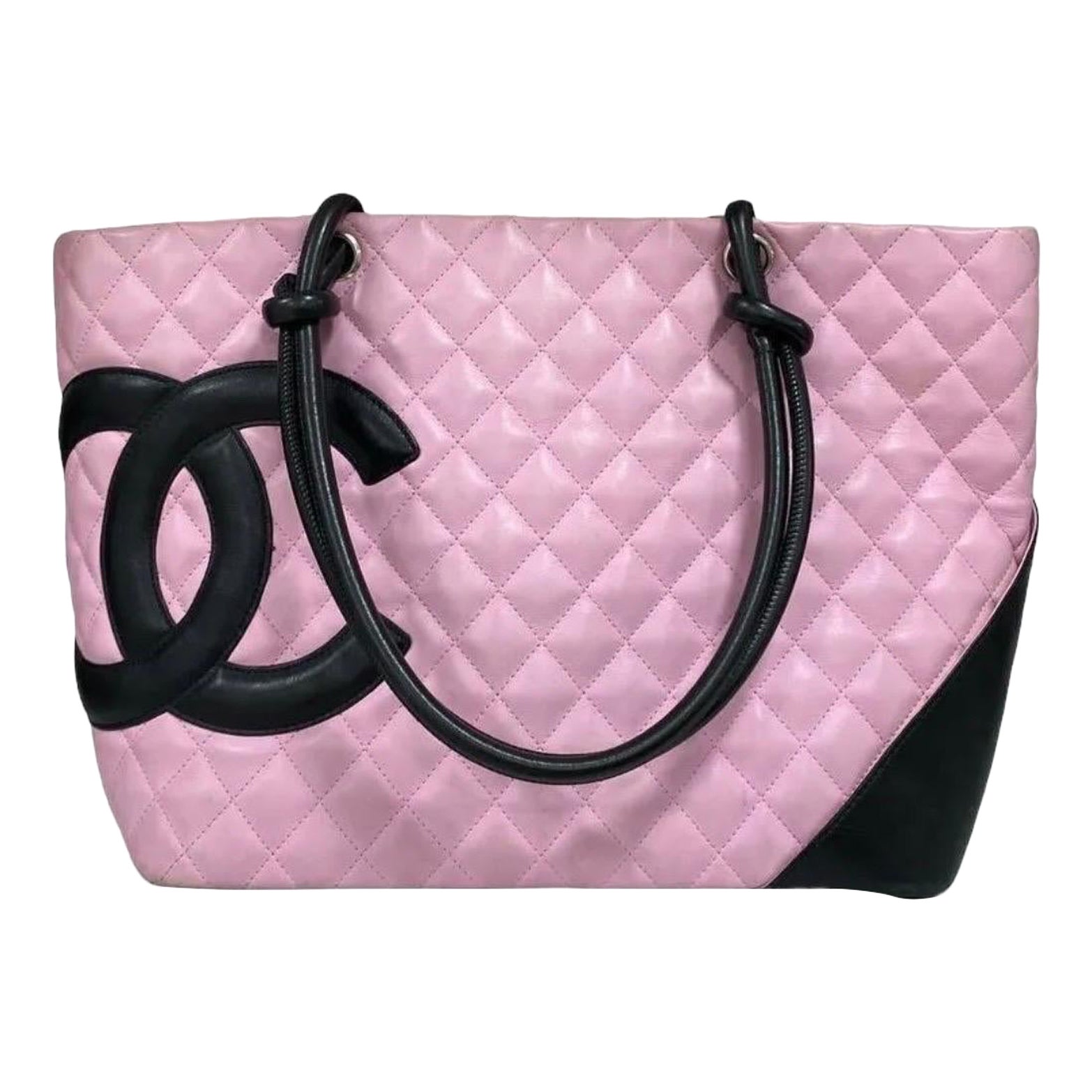 2005 Chanel Cambon Pink Leather Shoulder Bag