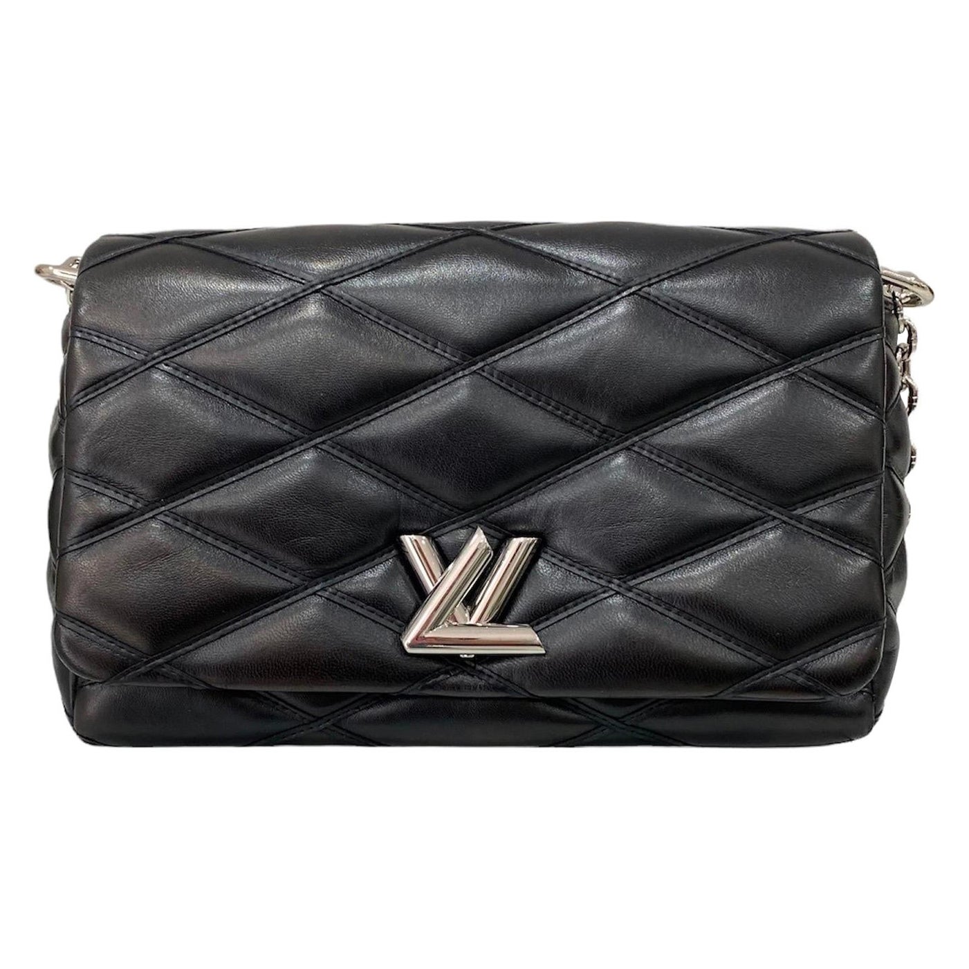 LOUIS VUITTON Handbag Authentic GO-14 MINI Chain Shoulder Bag Red