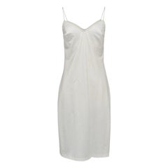 NWT Dolce and Gabbana White Slip Dress with Chain Straps, 1990’s