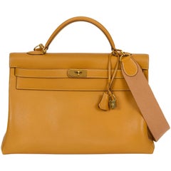 1990's Hermès Kelly 40cm Bag in Natural