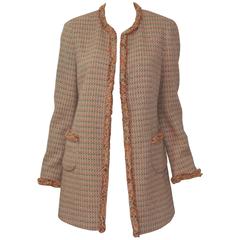 Chanel Classic Tweed Knit Fringe Jacket