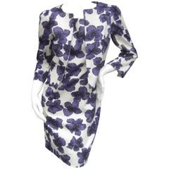 Milly New York Crisp Cotton Floral Jacket / Dress Ensemble 