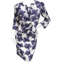 Milly New York Crisp Cotton Floral Jacket / Dress Ensemble 1