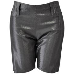 Very Rare Gianni Versace Graphite Lurex Bike Shorts