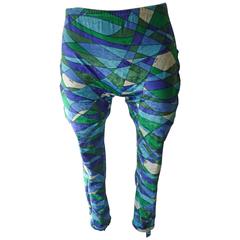 1970s Emilio Pucci Velour Stirrup Leggings 2