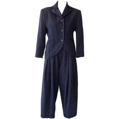 Vintage 1980s Issey Miyake Wool Pinstripe Suit 