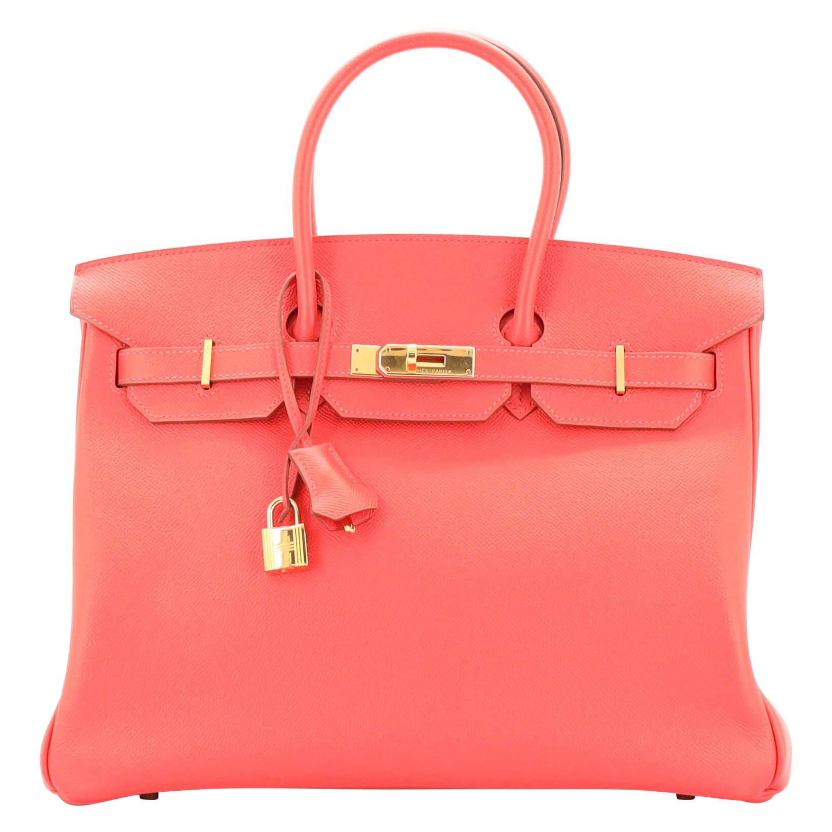 Hermes Birkin Handbag Rose Jaipur Epsom with Gold Hardware 35