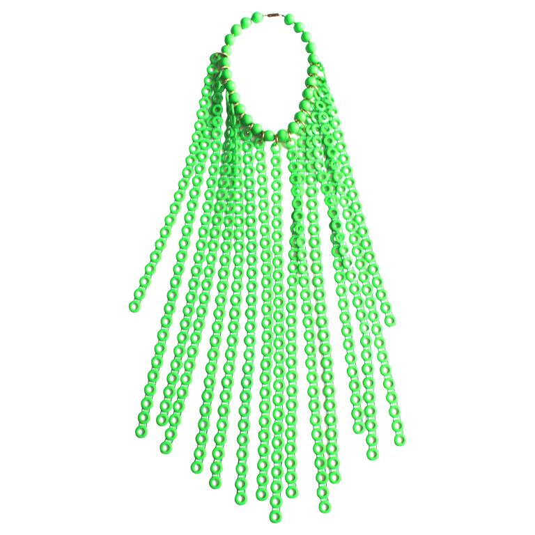 Lime Green 1960s Collar For Sale