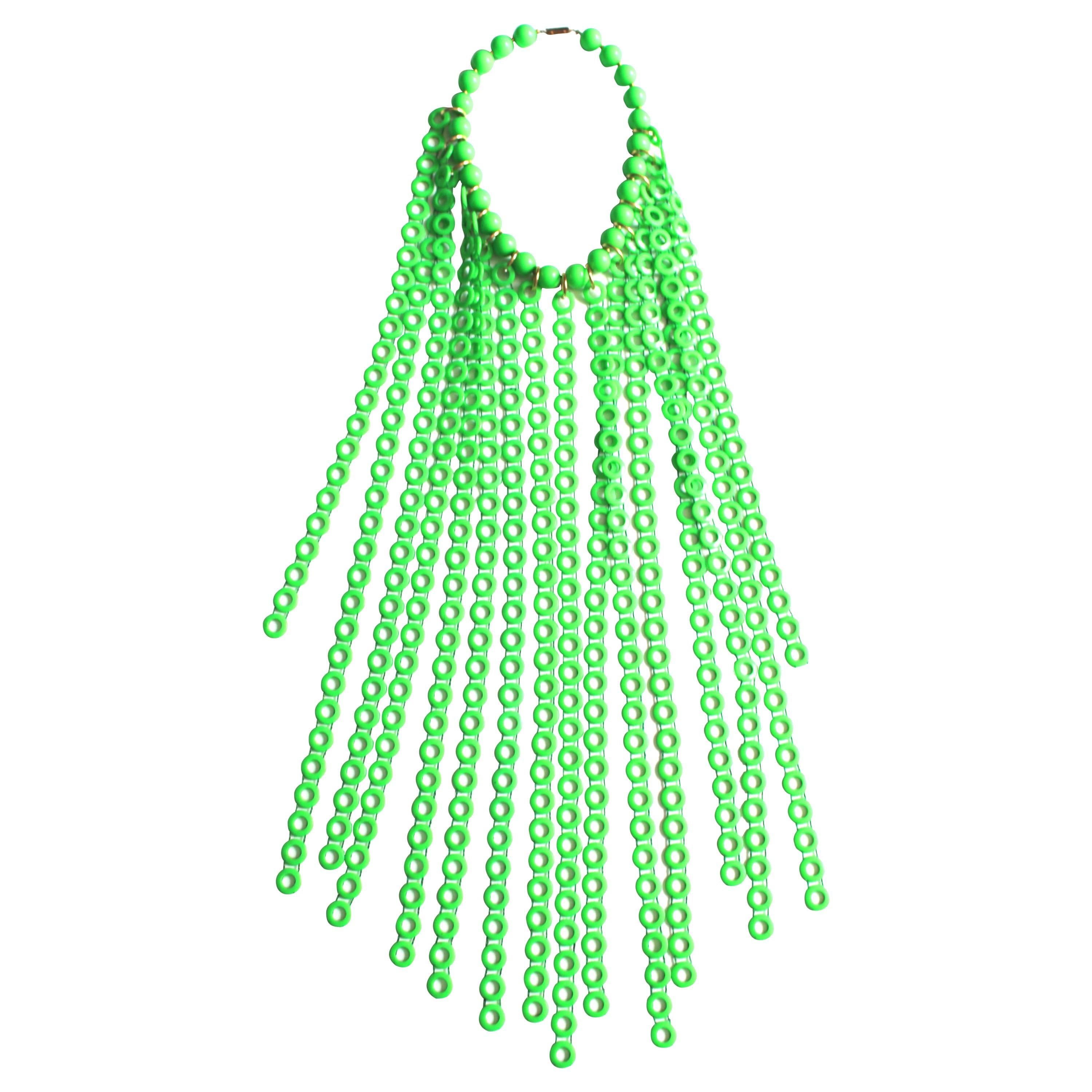 Lime Green 1960s Collar For Sale