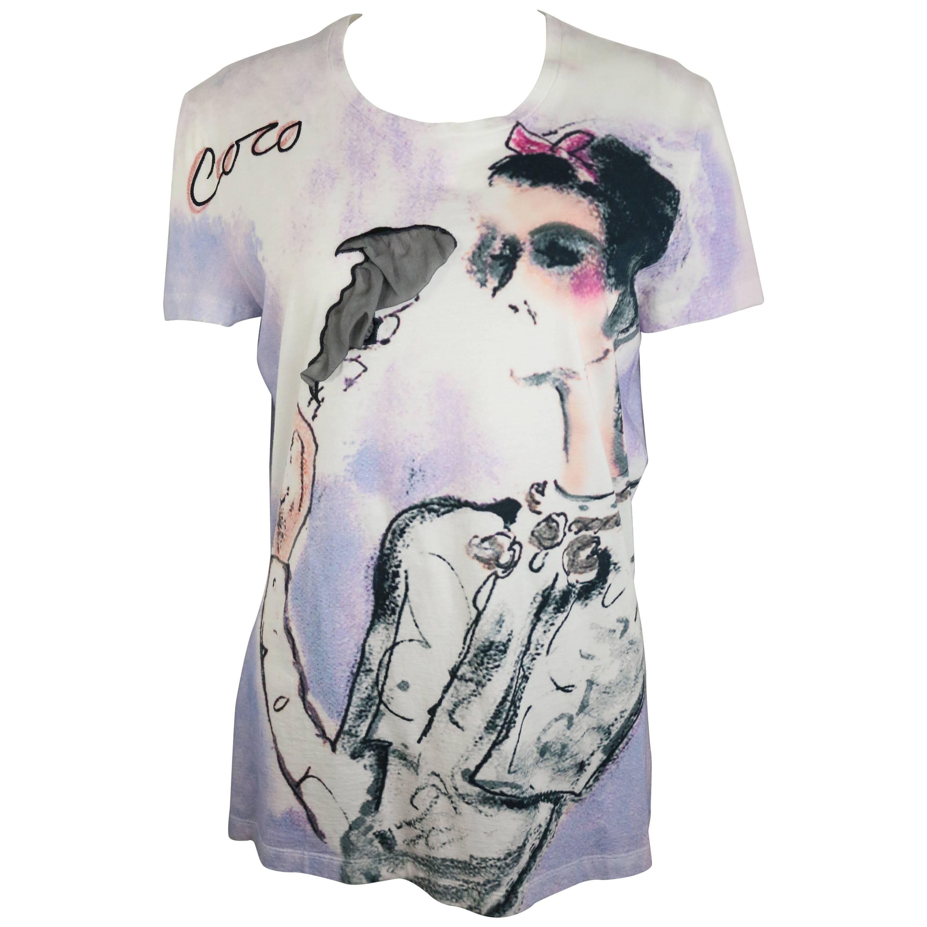 Chanel Coco Chanel Smoking Printed T-Shirt 