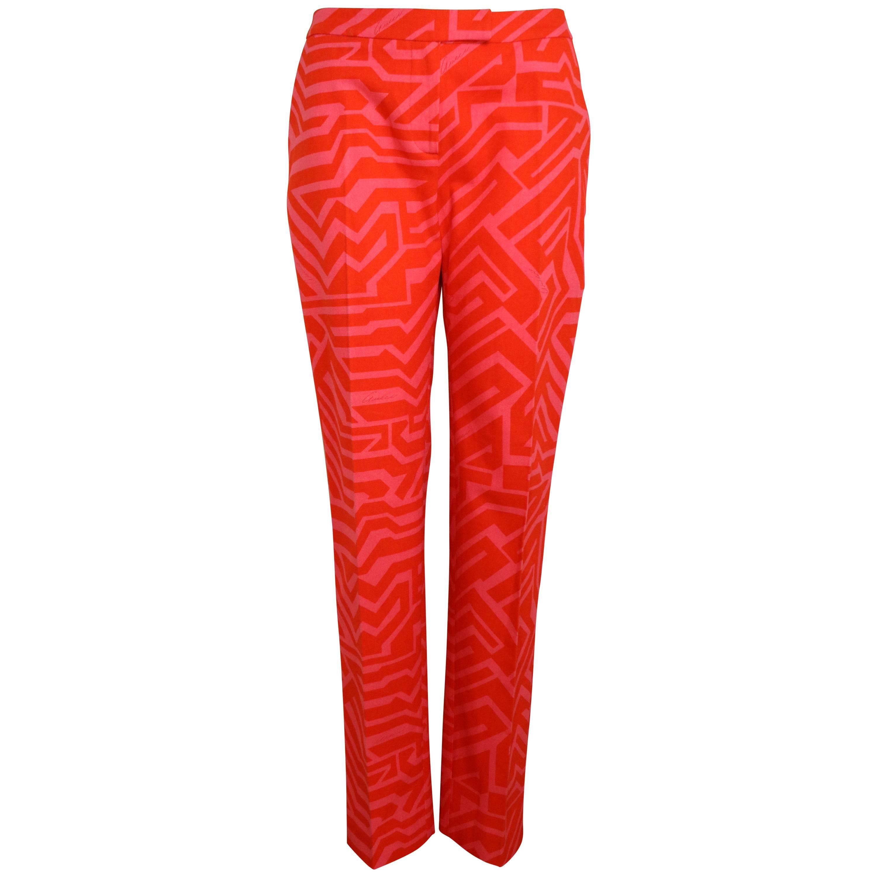 Tom Ford For Gucci Colour Printed Pants