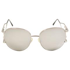 Chanel Silver Metal Miller Sunglasses 3