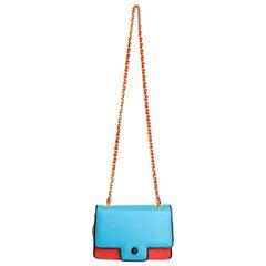 Pancaldi Colour Blocked Leather Gold Chain Crossbody Bag 3