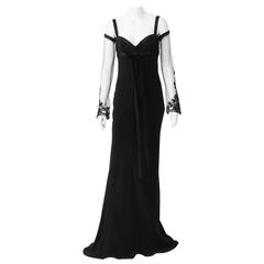Valentino Haute Couture Black Evening Dress
