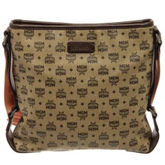MCM Brown Visetos Coated Canvas with Pouch Crossbody Bag