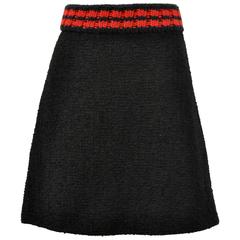 Gucci Skirt Navy boucle and knit mini skirt by Alessandro Michele
