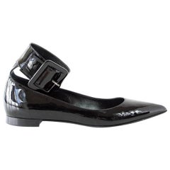 Saint Laurent Schuhpatent Knöchelriemchen Spitzschuh Ballerinas 39/9