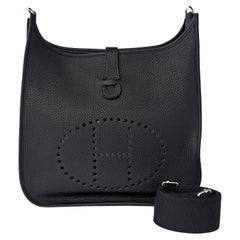 Hermes Black Evelyne GM Clemence 33cm Unisex Cross Body Messenger Bag Gift!