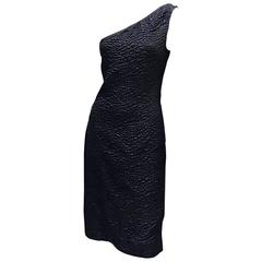 80s Yves Saint Laurent Rive Gauche Black Dress