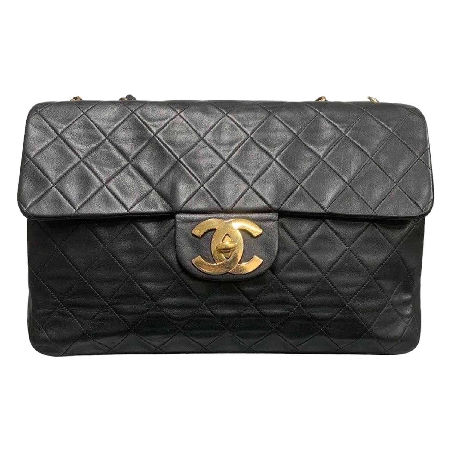 Pre-owned Chanel Green Quilted Leather And Python Urban Mix Flap
