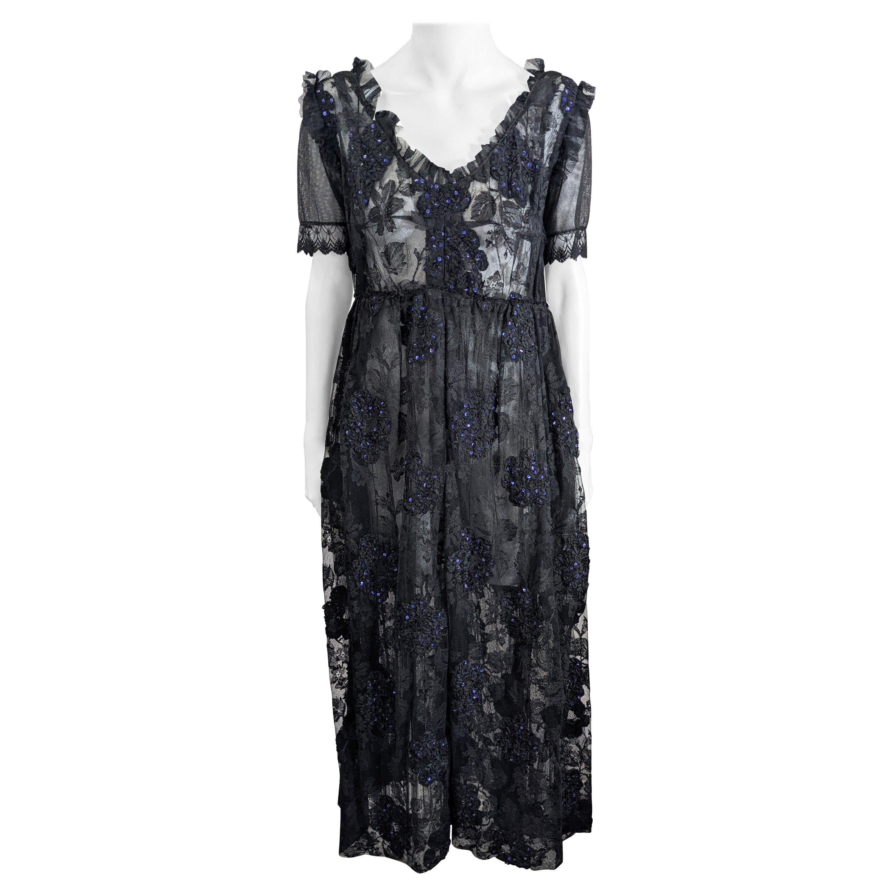 Precioso Vestido de Encaje y Lentejuelas Hortensia en venta