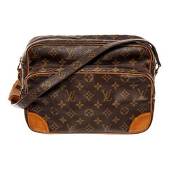 Louis Vuitton Brown Monogram Canvas Leather Nile GM Shoulder Bag