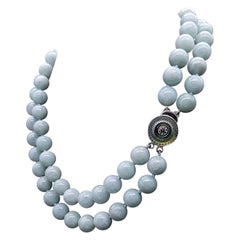 A.Jeschel Elegant matched Burma Jade necklace.