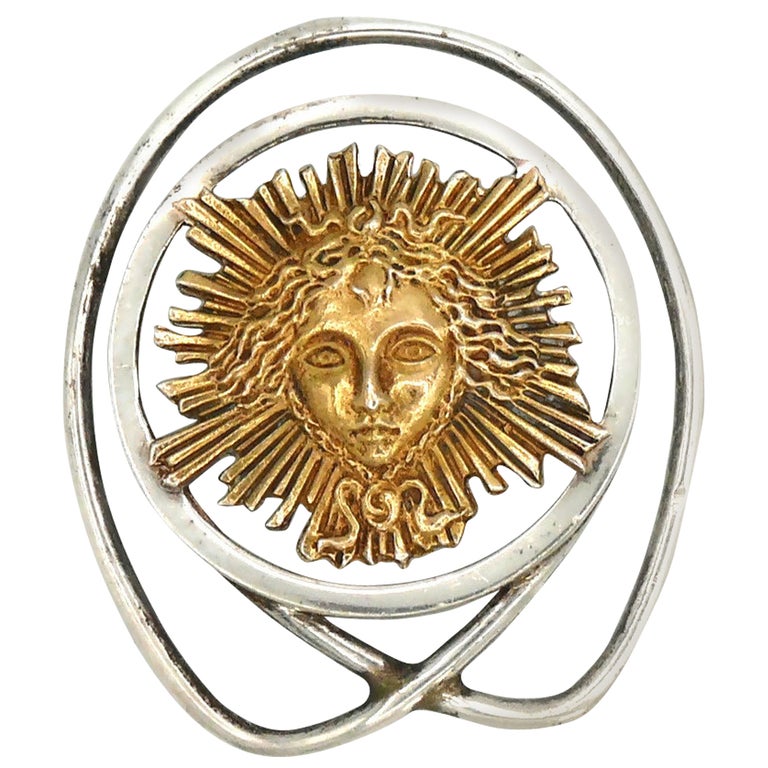 HERMES Vintage The Sun King Silver Money Clip at 1stDibs