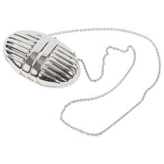 1970s Rare Silver Tone Rodo Minaudiere Clutch 6