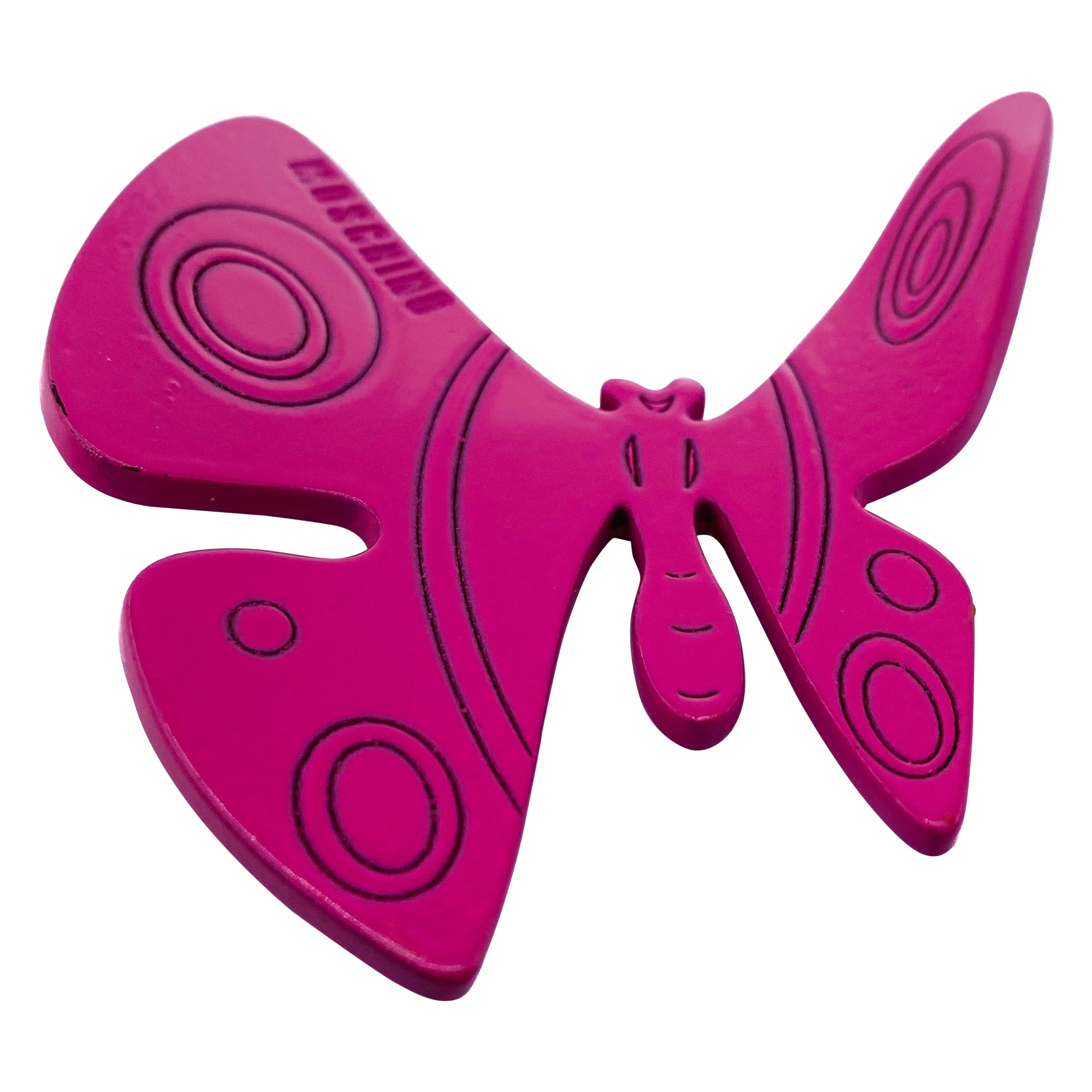 Vintage Moschino Butterfly Brooch in Pink, 1990s For Sale
