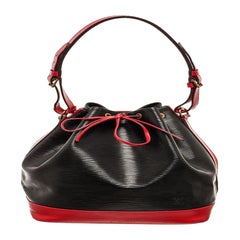 Louis Vuitton Black And Red Epi Leather Noe Shoulder Bag