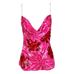 Vintage SS 2000 Anna Molinari Sequin Top