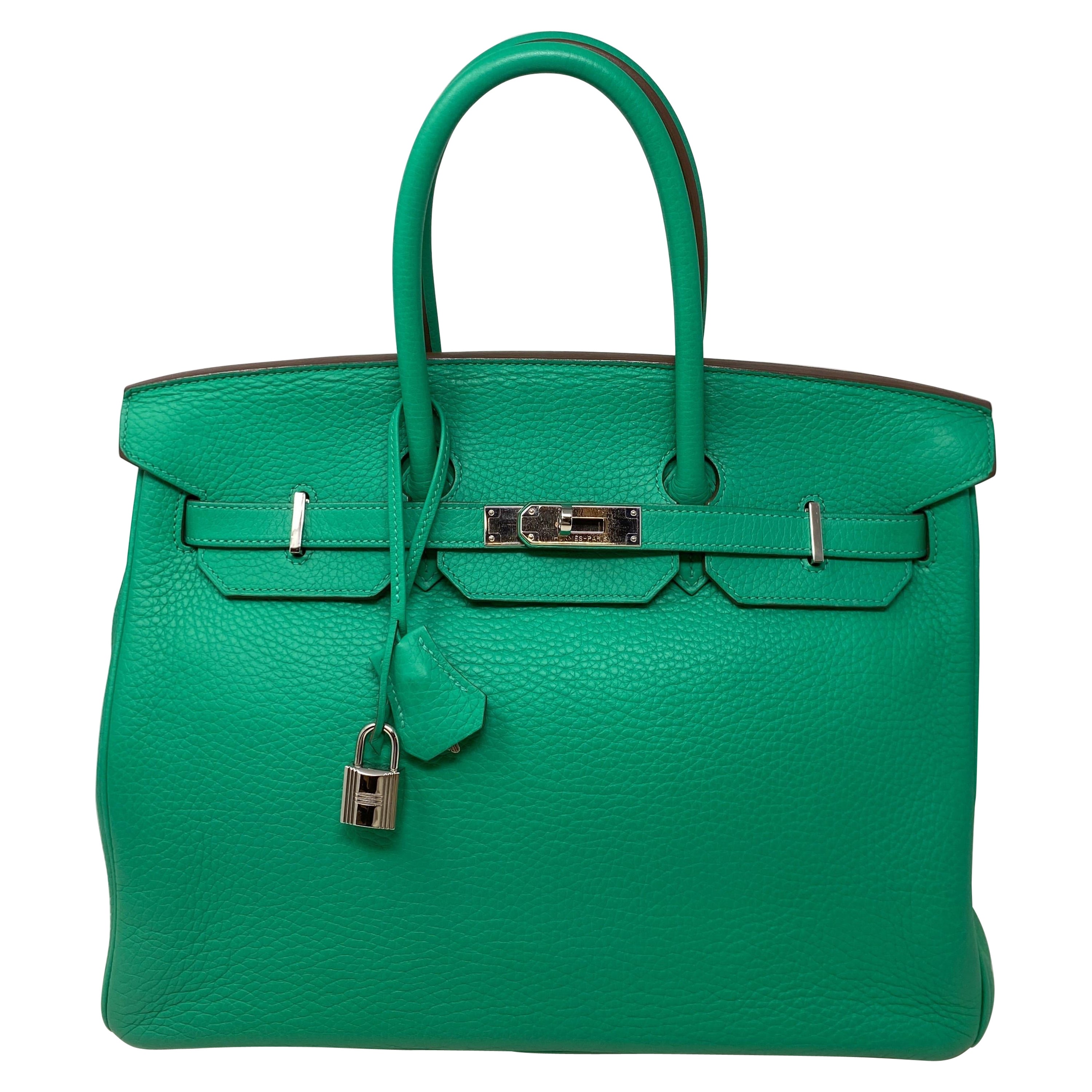 Hermes Menthe Birkin 35 Bag 