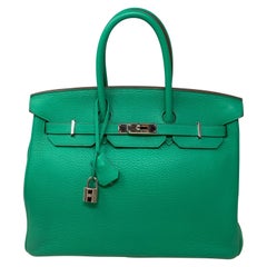 Hermes Menthe Birkin 35 Bag 