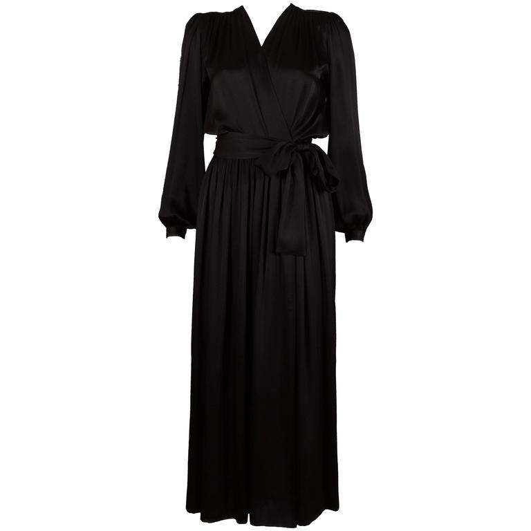 New Saint Laurent Edition Soir Strapless Nude Silk Dress Gown For Sale ...
