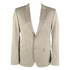CALVIN KLEIN COLLECTION Size 40 Khaki Cotton Sport Coat