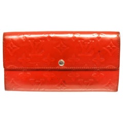 Louis Vuitton Red Varnish Leather Sarah Wallet