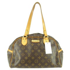 Louis Vuitton Brown Monogram Canvas Leather Montorgueil PM Handbag