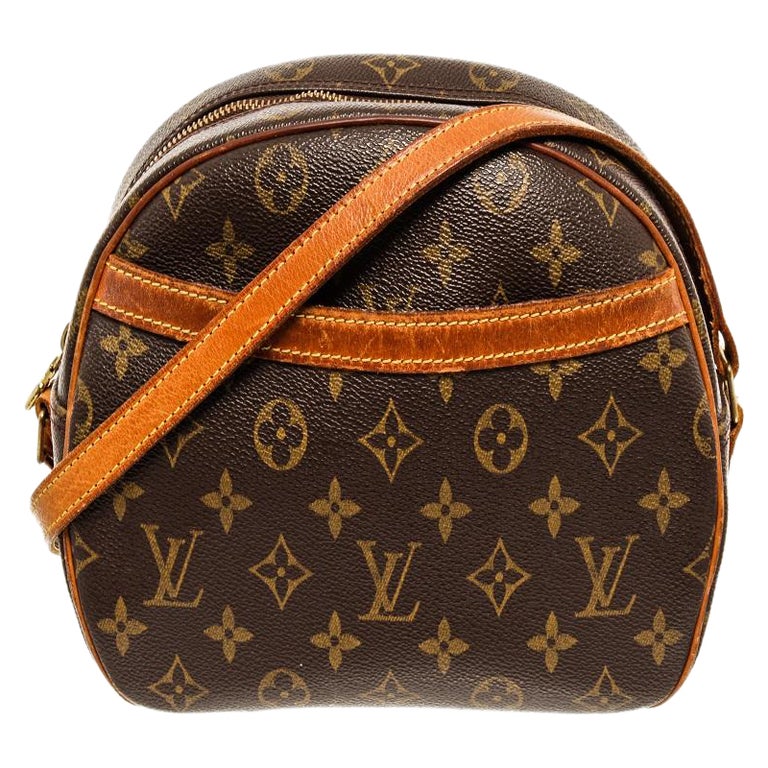 Louis Vuitton Brown Monogram Canvas Leather Blois Crossbody Bag at 1stDibs