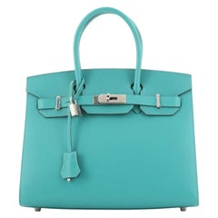 Hermes Birkin Sellier Bag Vert Verone Madame with Palladium Hardware 30