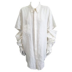 Vintage Men's Linen Double Sleeve Club Shirt, 1980's Susanne Bartsch