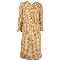 Chanel Haute Couture tweed skirt suit, Circa 1960s 