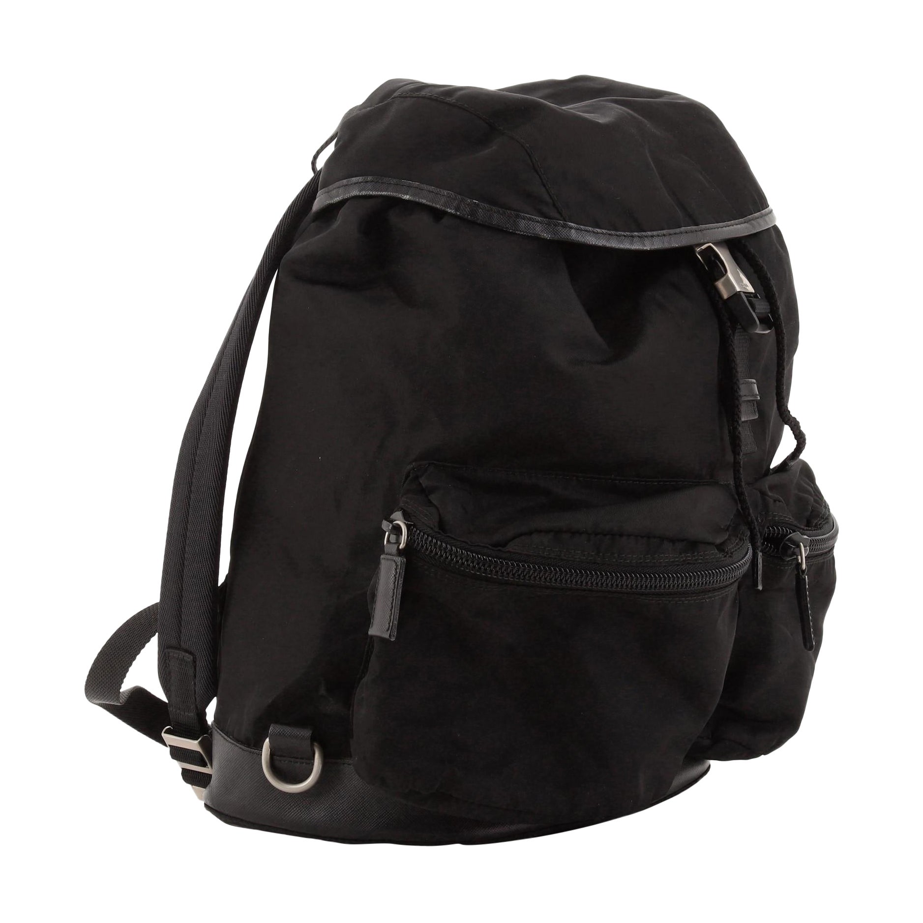 Prada Double Front Pocket Backpack Tessuto Medium