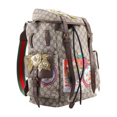 Gucci Donald Duck Soft Backpack GG Coated Canvas with Applique Large