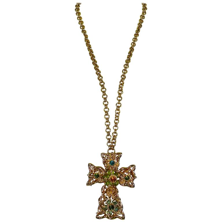 Christian lacroix cross clearance necklace