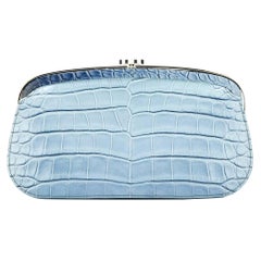 Chanel Blue Ombre Leather Clutch