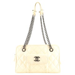 Chanel Causal Riviera Zip Shopping Tote Quilted Calfskin Small